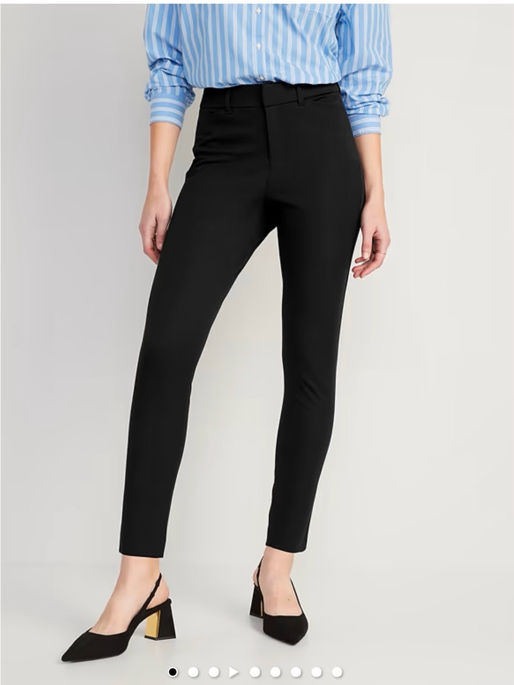 BLACK & GRAY Old Navy Women's Ankle Pants - Black and Charcoal Gray
